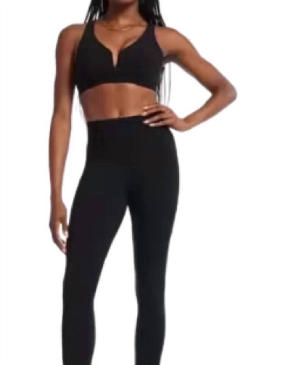 NEW BANDIER deep v-neck bra in black